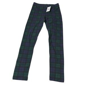 NWT Crewcuts Girls Youth Printed Plaid Leggings Size 10